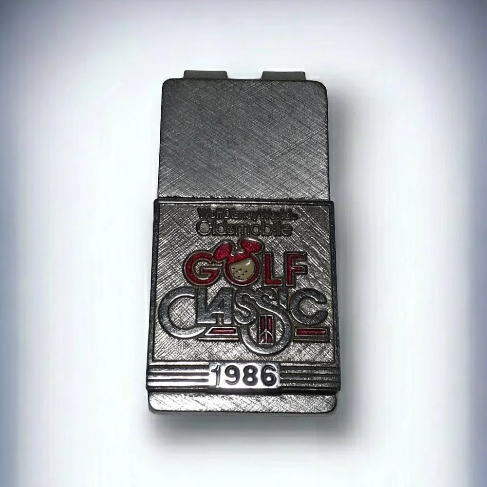 Vintage Money Clip Walt Disney Golf Classic Oldsmobile 1986 Mouse Ears RARE